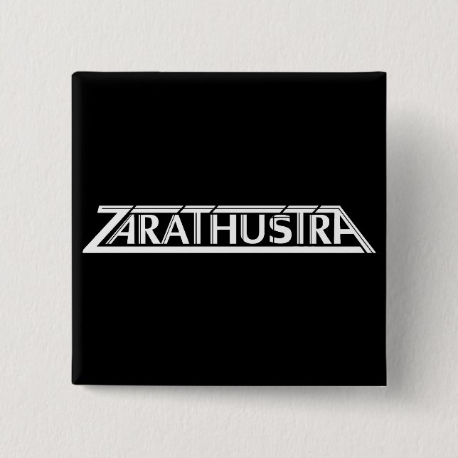 Zarathustra Logo Small Square Button (Front)