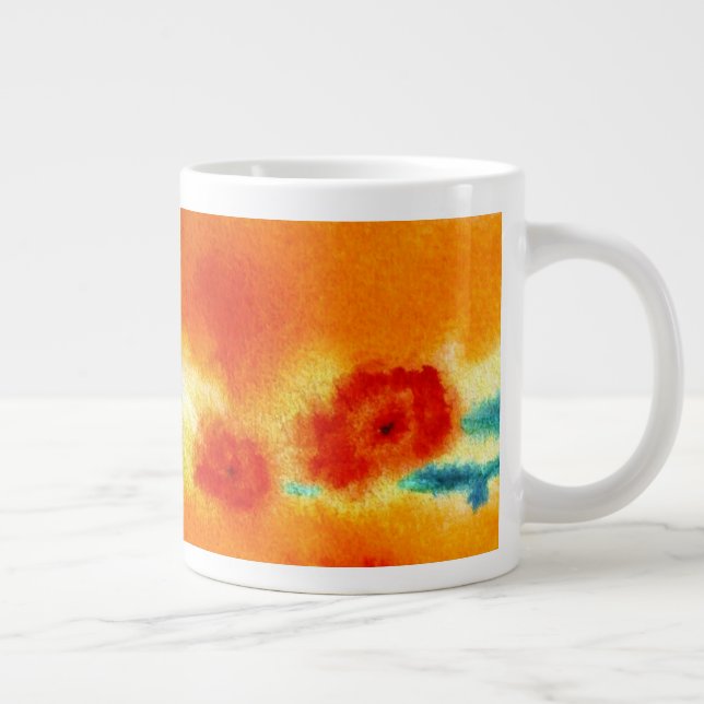 ...zarathustras flowers...art by Jutta Gabriel... Large Coffee Mug (Right)
