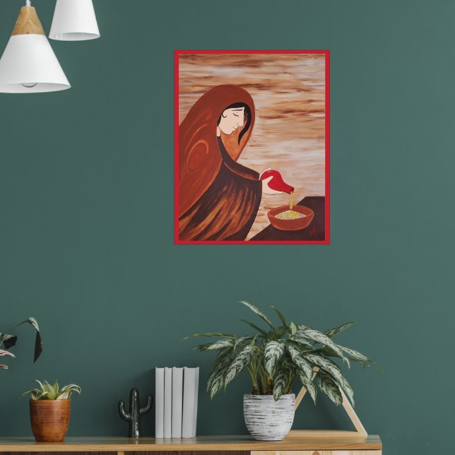 Zarephath Widow (Trust in God) painting by JAD Poster (Living Room 1)