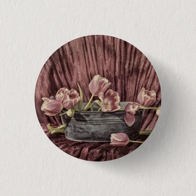 Zarte Tulpen 3 Cm Round Badge (Front)