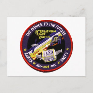 Zarya-Unity Modules of the ISS Postcard