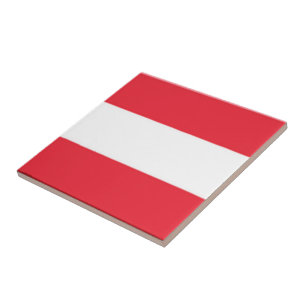 zAT001 AUSTRIAN FLAG, Austria, Tile
