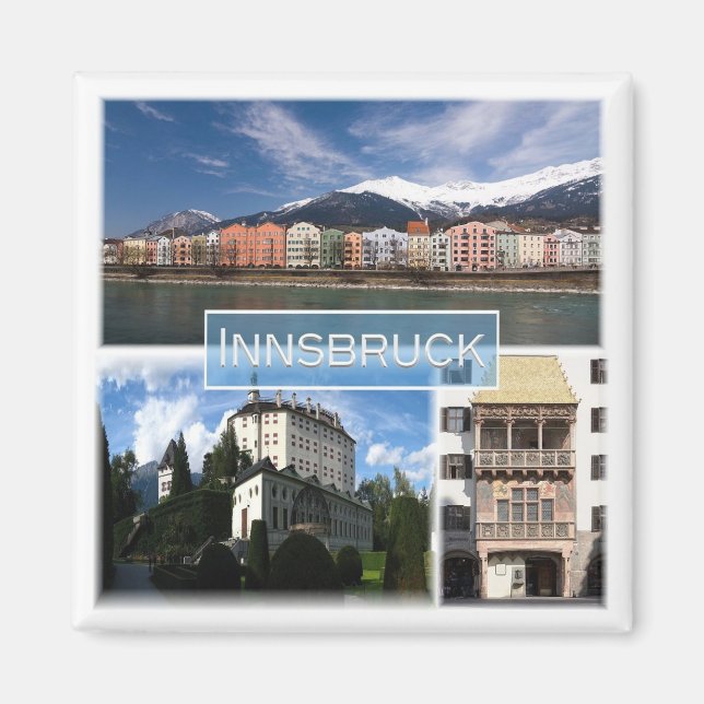 zAT004 INNSBRUCK Austria, Mosaic, Fridge Magnet (Front)