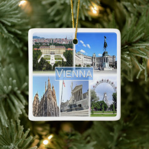 zAT005 VIENNA, Austria, Europe, Ceramic Ornament