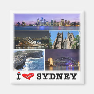 zAU014 SYDNEY, Mosaic, Australia, Oceania, Fridge Magnet