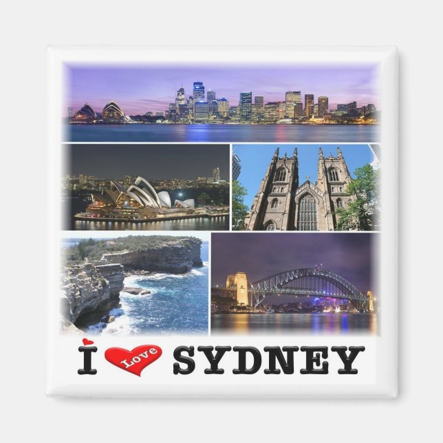 zAU014 SYDNEY, Mosaic, Australia, Oceania, Fridge Magnet (Front)