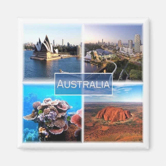zAU015 AUSTRALIA, Mosaic, Oceania, Fridge Magnet (Front)