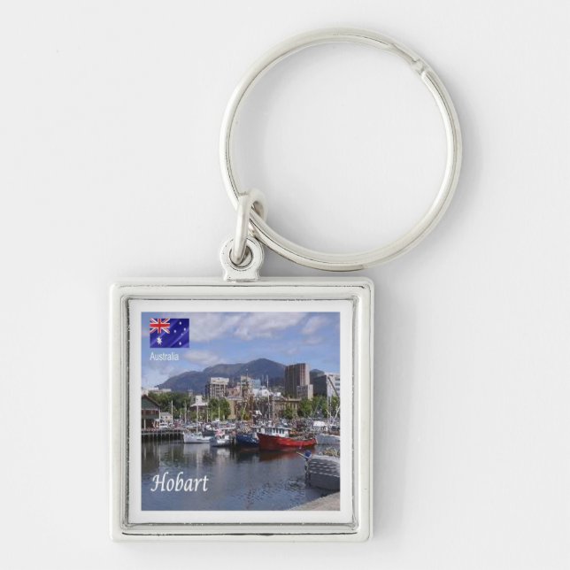 zAU096 HOBART, Harbour, Australia, Oceania, Key Ring (Front)