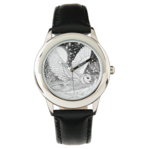 Zauberhafte Schnee-Eule Armbanduhr für Kinder Watch