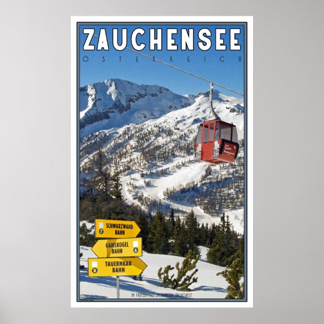 Zauchensee Ski Area Poster (Front)