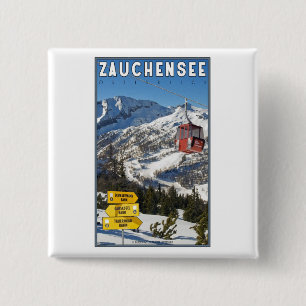 Zauchensee Ski Resort 15 Cm Square Badge