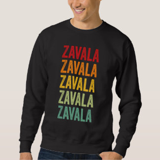 Zavala County Texas Rainbow Text Design Sweatshirt