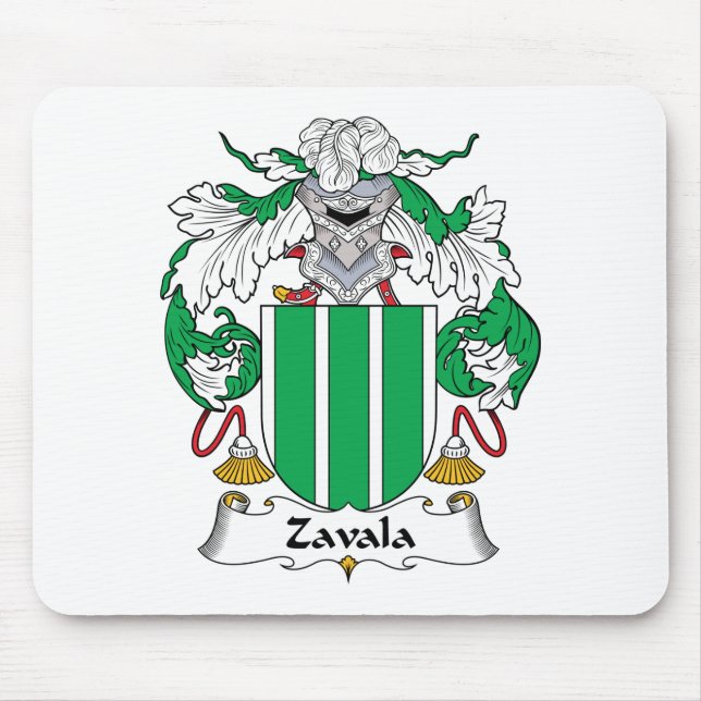 Zavala Family Crest Mouse Mat (Front)