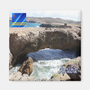 zAW009 ARUBA, Baby Natural Bridge, Fridge Magnet