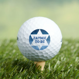 "Zaydee to Be" Funny New Jewish Grandpa Watercolor Golf Balls
