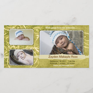 Zayden Beautiful Birth Announcements Purple