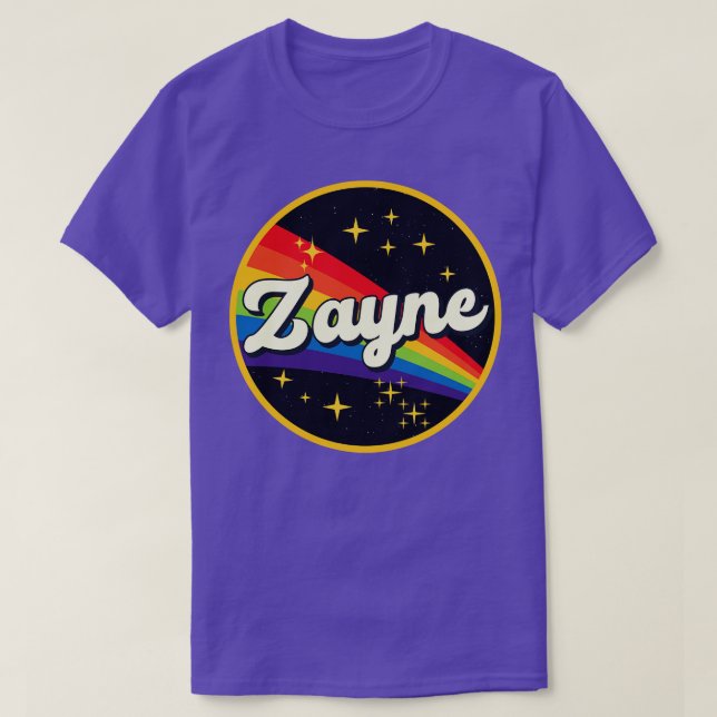 Zayne Rainbow In Space Vintage Style T-Shirt (Design Front)