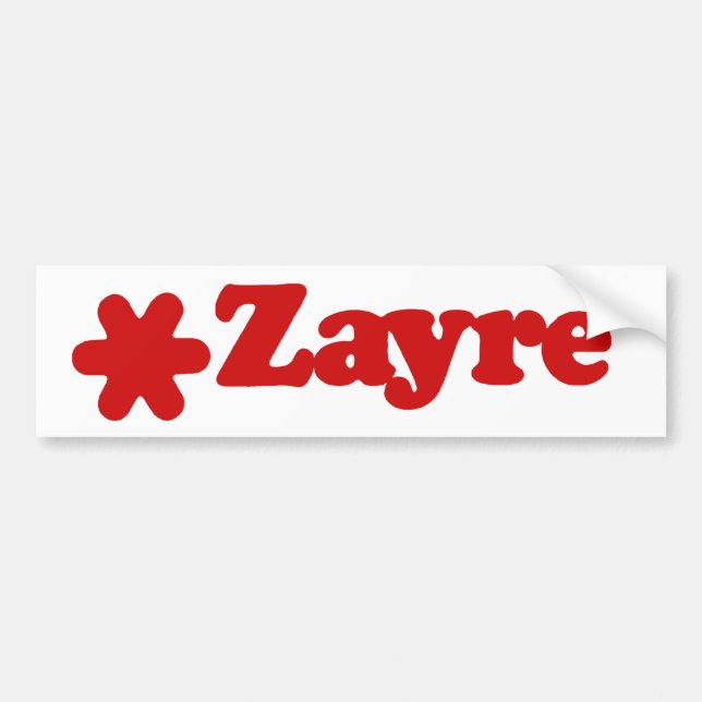 Zayre Bumper Sticker (Front)