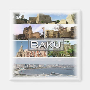 zAZ003 BAKU, Azerbaijan, Asia, Fridge Magnet