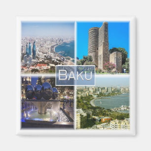 zAZ004 BAKU, Azerbaijan, Asia, Fridge Magnet
