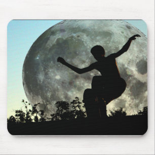 ZAZ103.Sk8ter Moon Launch. Mouse Mat