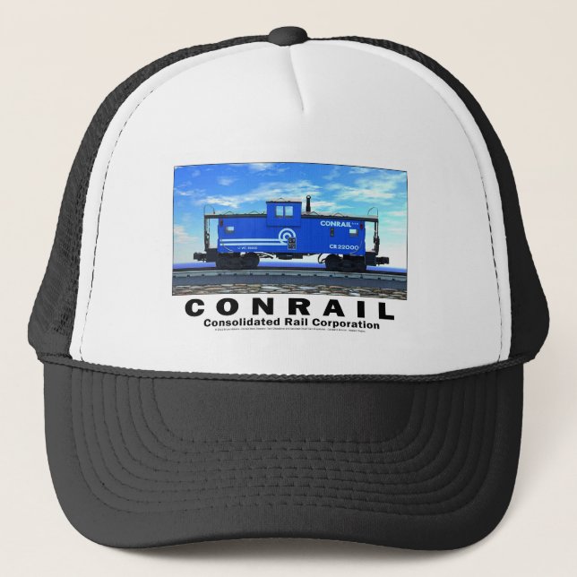 ZAZ462 CONRAIL CABOOSE POSTER TRUCKER HAT (Front)