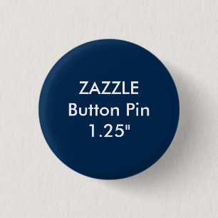 Zazzle Blank Custom 1 1/4" Button Pin DARK BLUE