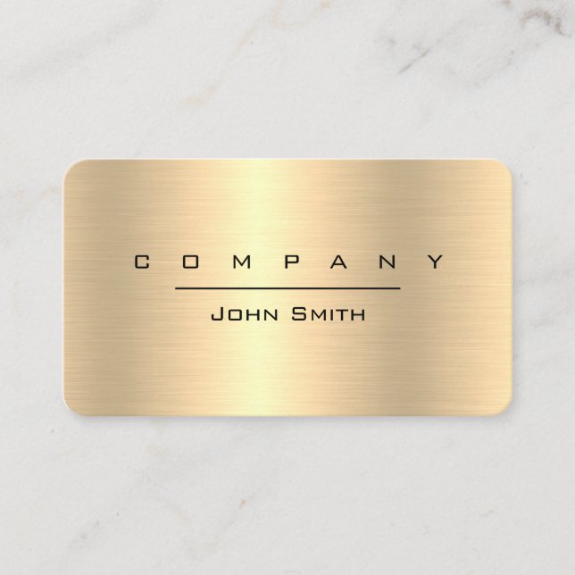 Zazzle Business Card 2019 | Gold Faux (Front)