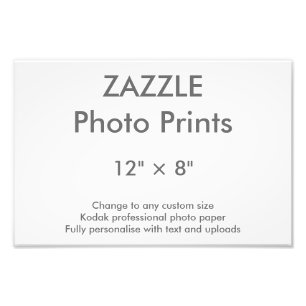 Zazzle Custom 12" x 8" Photo Print 30 x 20 cm