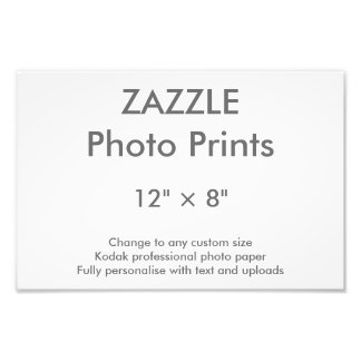 Zazzle Custom 12" x 8" Photo Print 30 x 20 cm