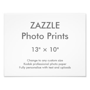 Zazzle Custom 13" × 10" Photo Print 33 x 25 cm