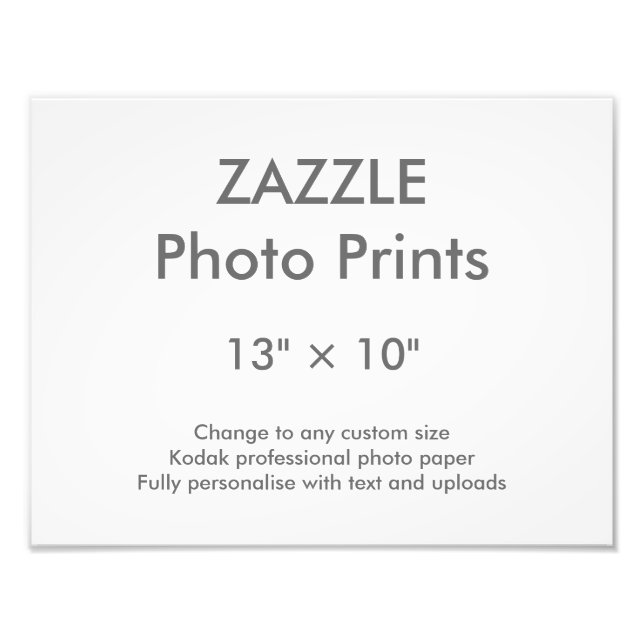 Zazzle Custom 13" × 10" Photo Print 33 x 25 cm (Front)
