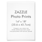 Zazzle Custom 14" x 18" Photo Print Template