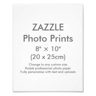 Zazzle Custom 8" × 10" Photo Print Template