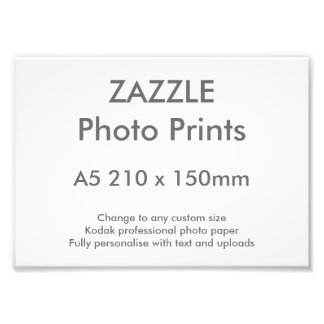 Zazzle Custom A5 21 x 15 cm Photo Print