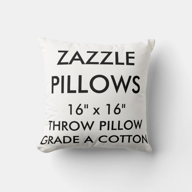 Zazzle Custom Grade A Cotton Throw Pillow Template (Front)