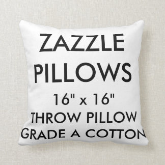 Zazzle Custom Grade A Cotton Throw Pillow Template