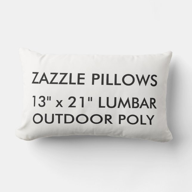 Zazzle Custom Outdoor Lumbar Pillow Blank Template (Front)