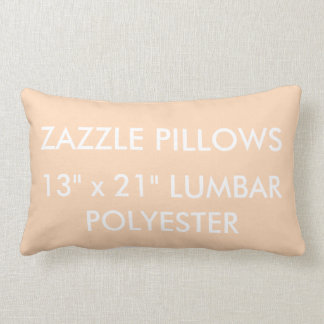 Zazzle Custom PEACH Polyester Lumbar Pillow