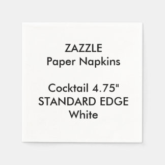 ZAZZLE Custom Plain Edge Cocktail Paper Napkins
