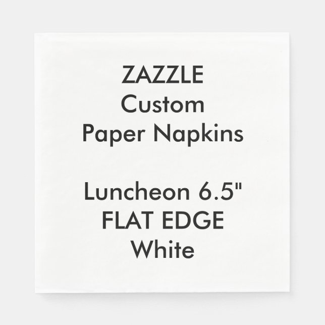 Zazzle Custom Plain Edge Luncheon Paper Napkins (Front)