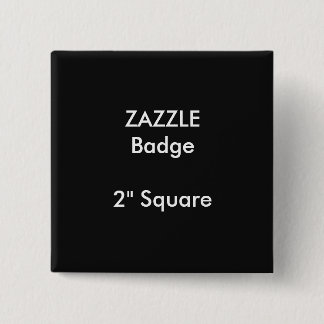ZAZZLE Custom Printed 2" Square Badge BLACK