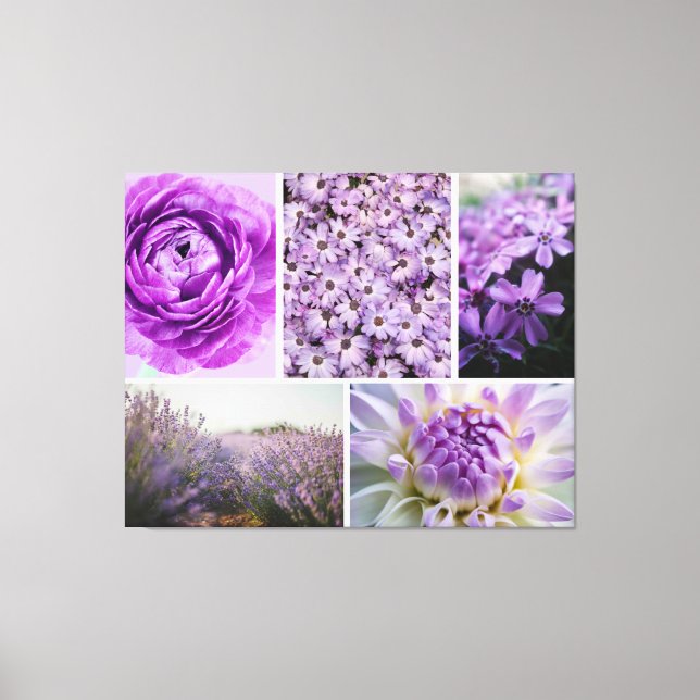 Zazzle flowers canvas paint  print (Front)