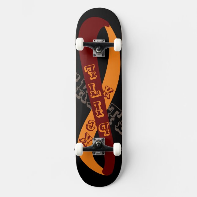 Zazzle Fonts only Skateboard (Front)