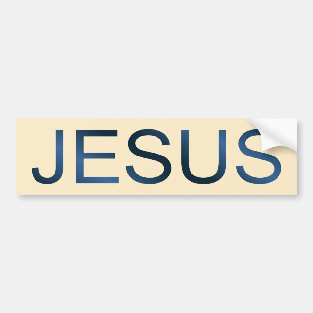 ZAZZLE_Jesus Bumper Sticker (Front)