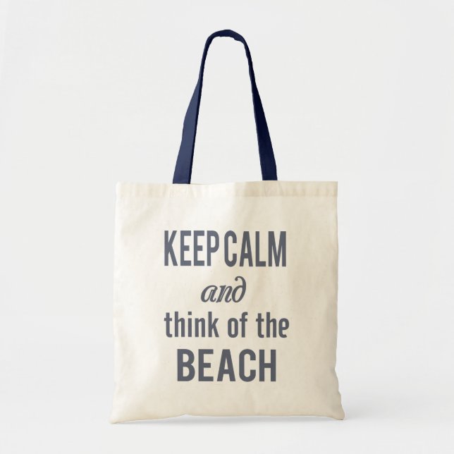 Zazzle Keep Calm Beach Tote Bag (Front)
