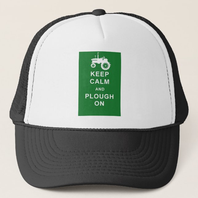 zazzle keep calm plough.jpg trucker hat (Front)