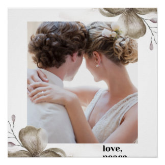 Zazzle love peace & joy  glossy poster 