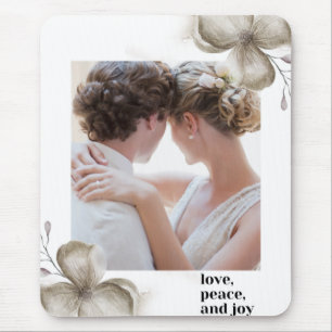 Zazzle love peace & joy mouse pad