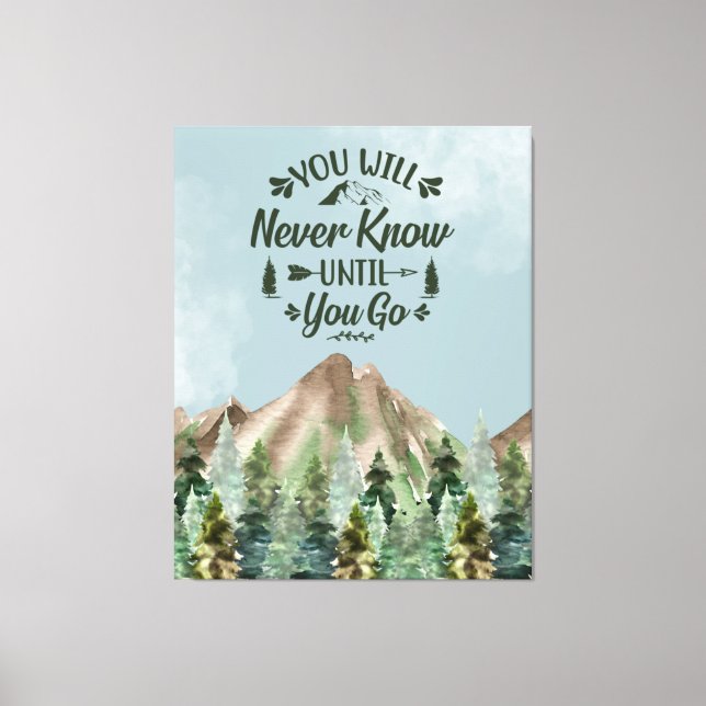 Zazzle never know canvas print (Front)